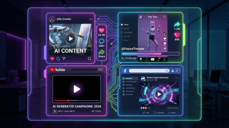 Social media marketing with AI video tools