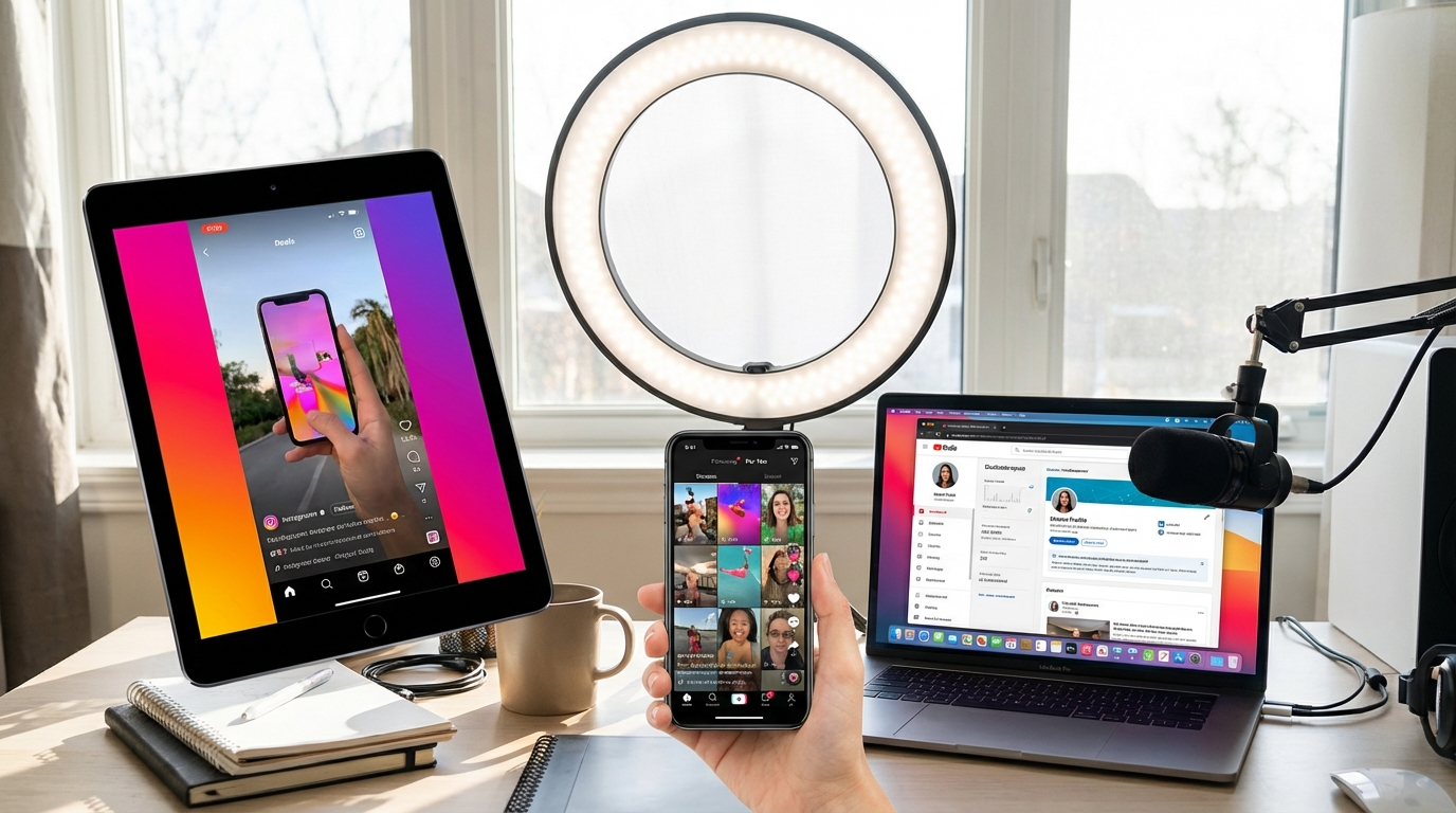 Social media platforms with AI video content creation tools