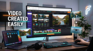 FlexClip browser-based video editor interface