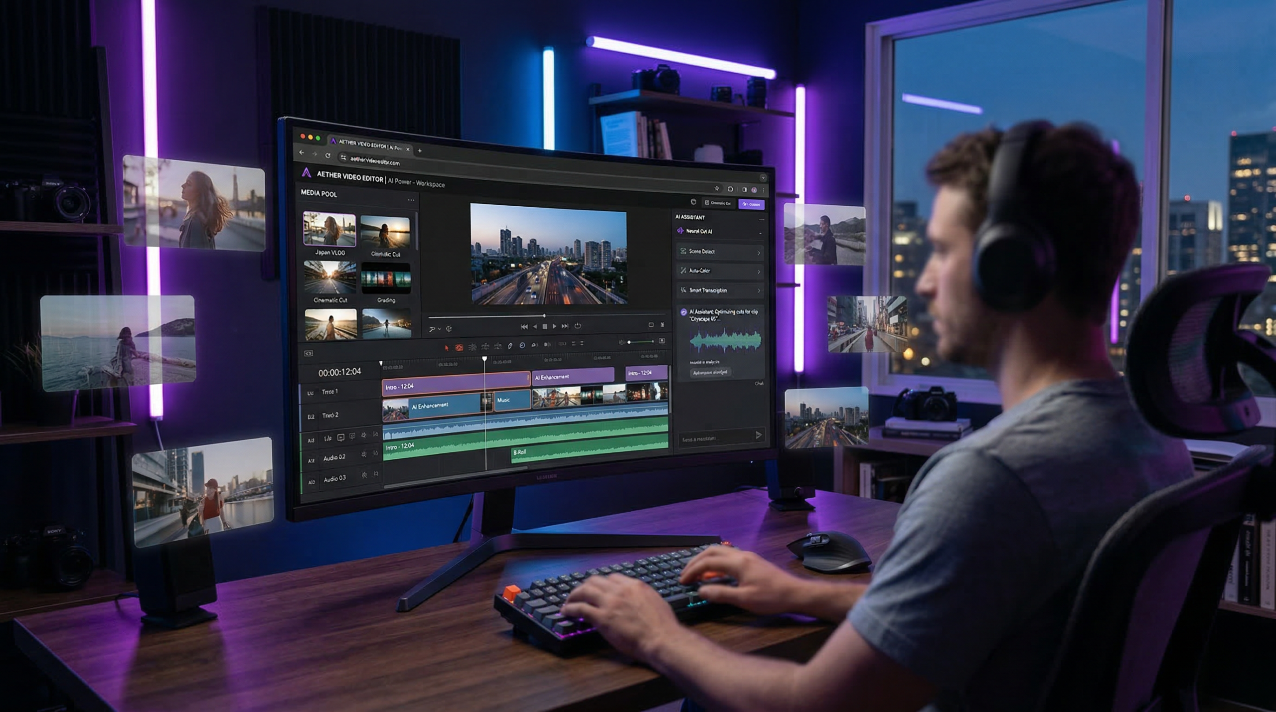 Cardboard agentic video editor interface