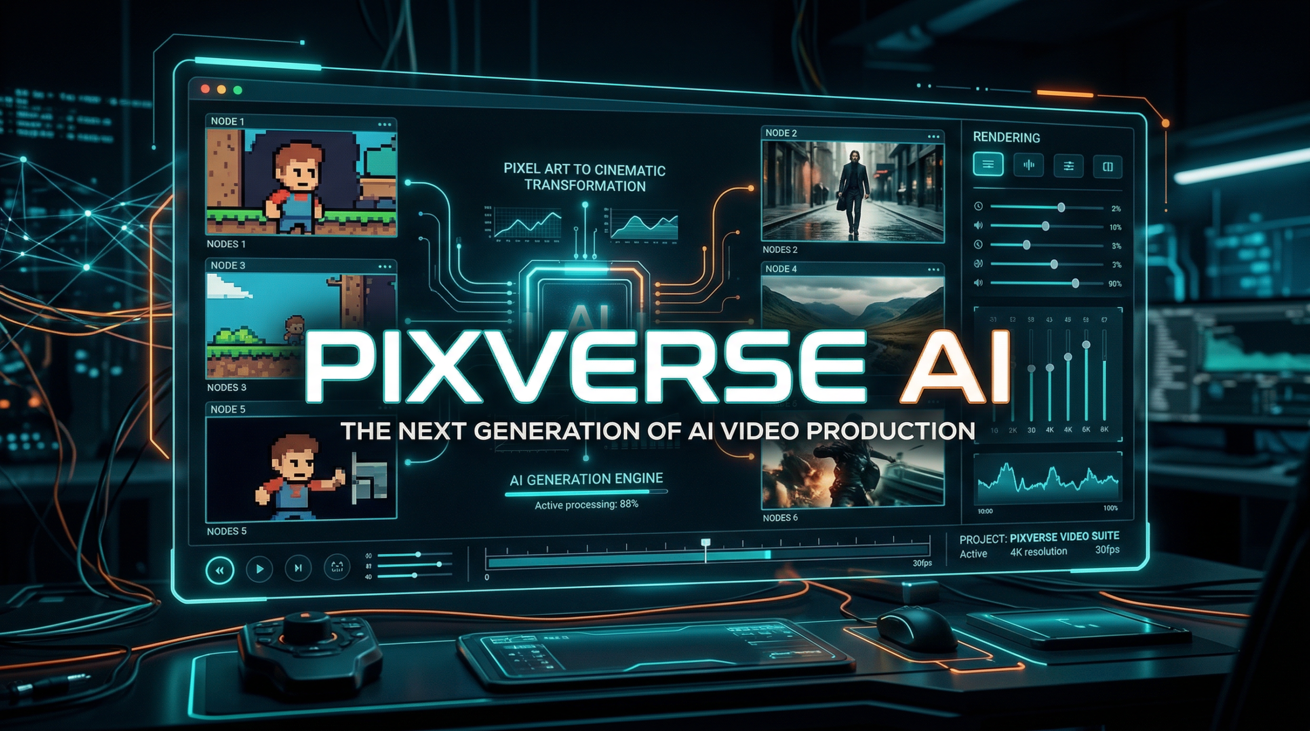 PixVerse AI video platform interface transforming video content