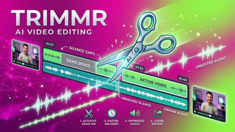 Trimmr AI video editing tool removing silences and trimming videos automatically