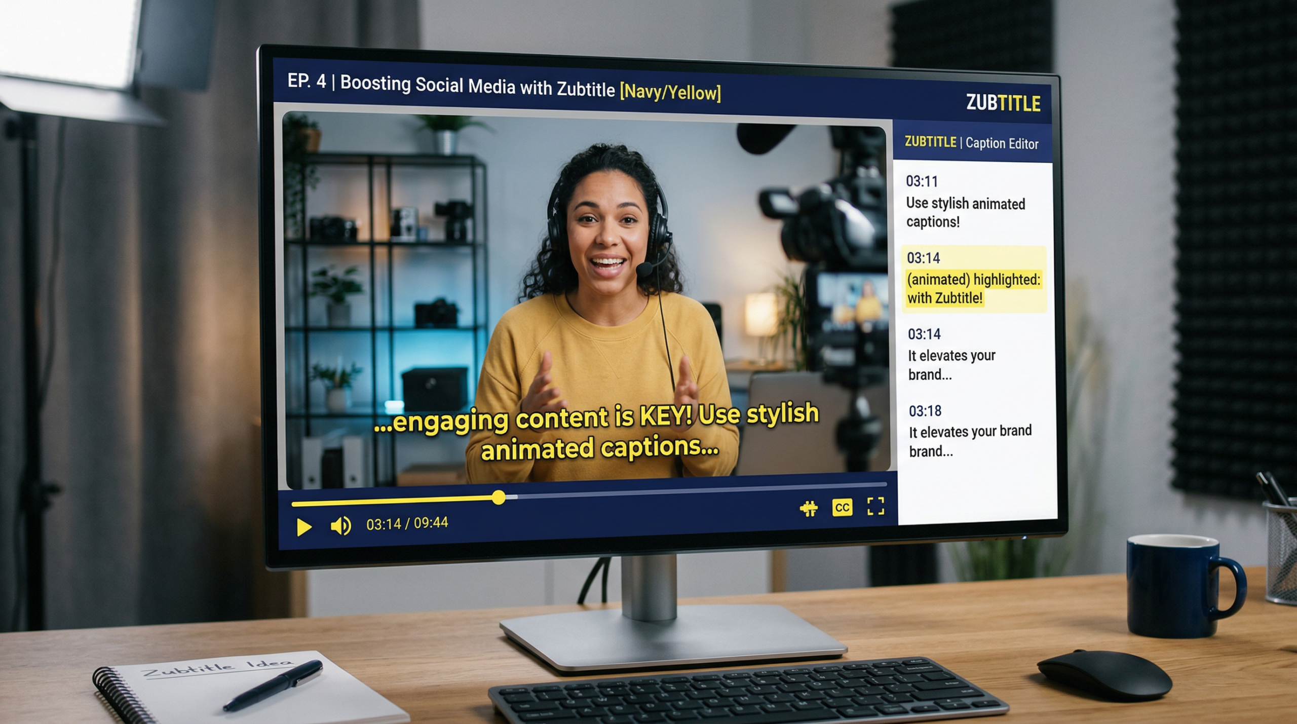 Zubtitle Video Caption Tool Interface